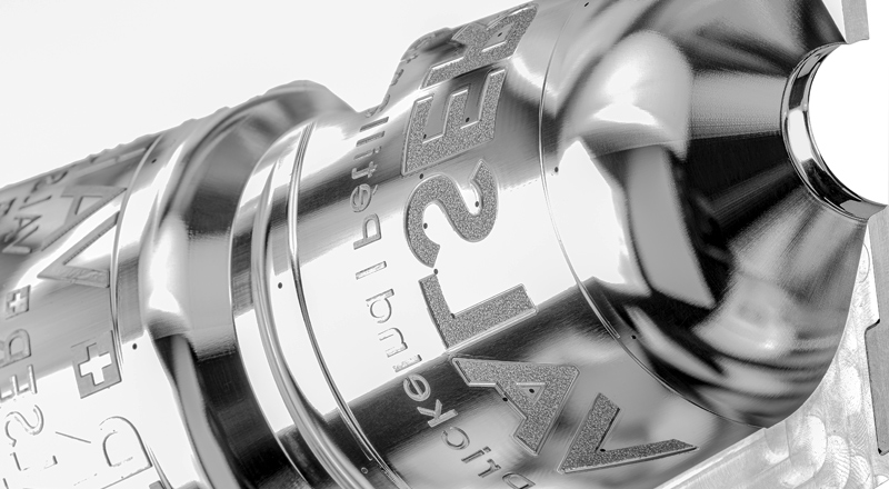 Schultze Anlagentechnik GmbH Flaschenentwicklung Gravurdetail